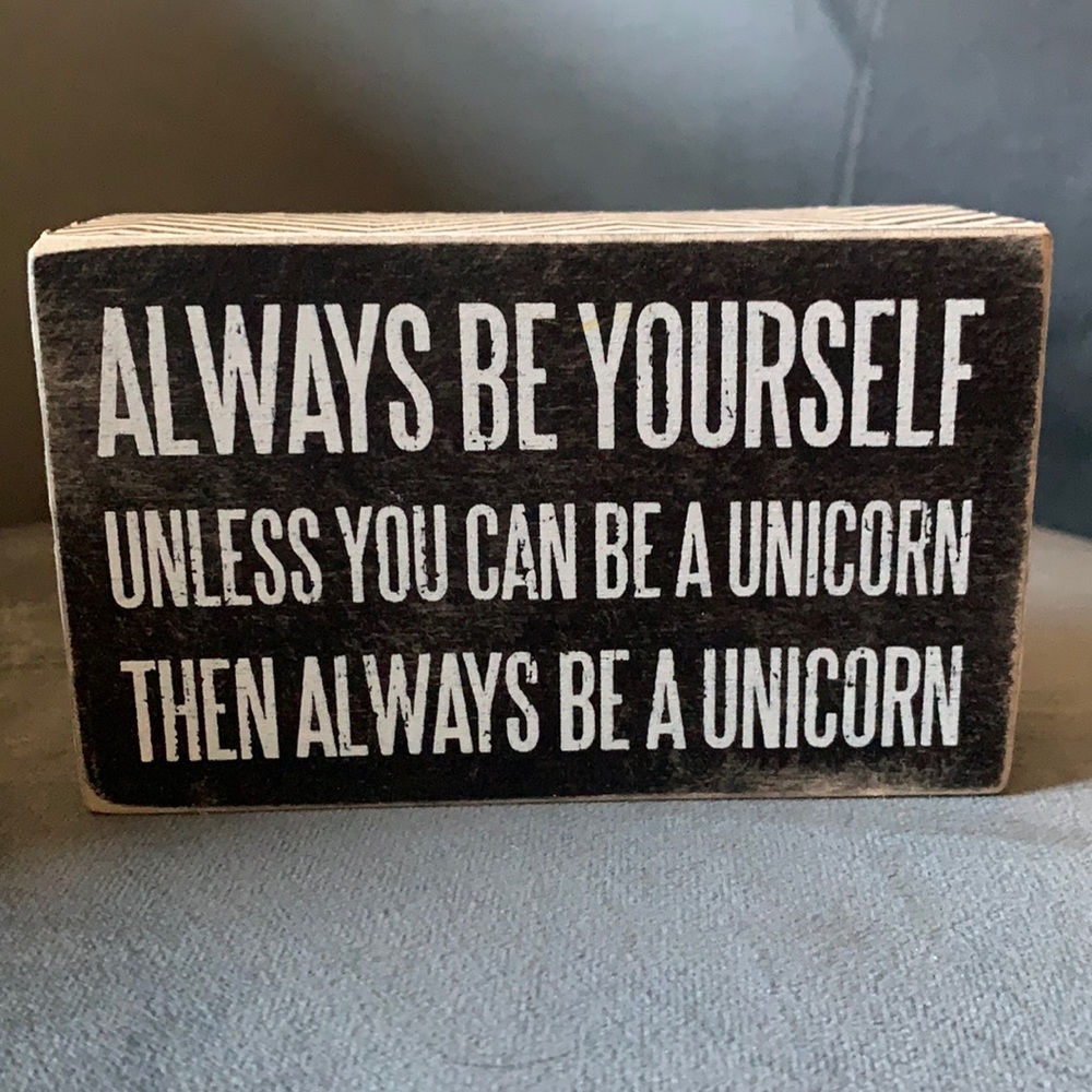Unicorn mini sign decoration